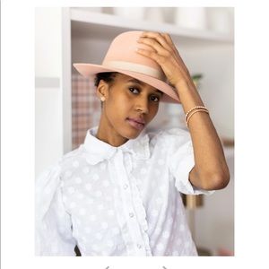 Jilly Box Anupaya Fedora. Size Small Blush